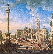 Panini, Giovanni Paolo The Plaza and Church of St. Maria Maggiore France oil painting reproduction